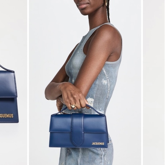 SOLD！New Jacquemus Le Grand Bambino Bag Navy - Picture 9 of 9